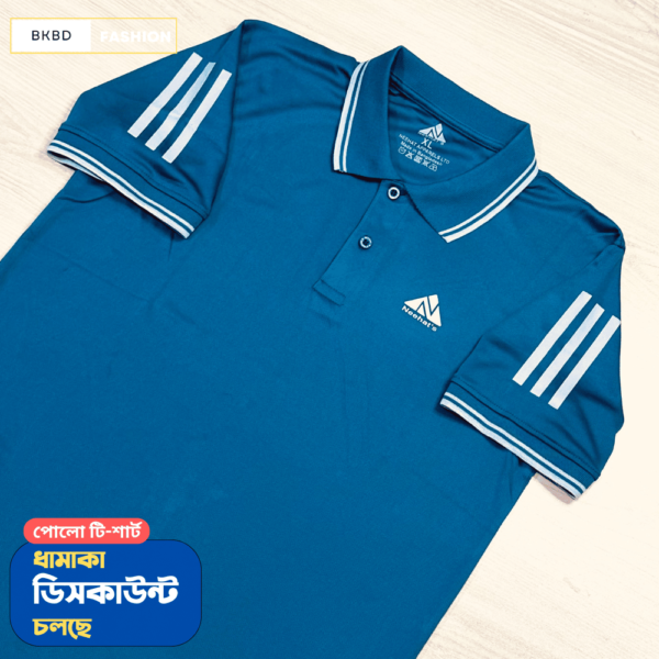 পোলো টি-শার্ট পেট্রল কালার